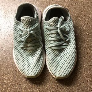 Adidas mint green shoes